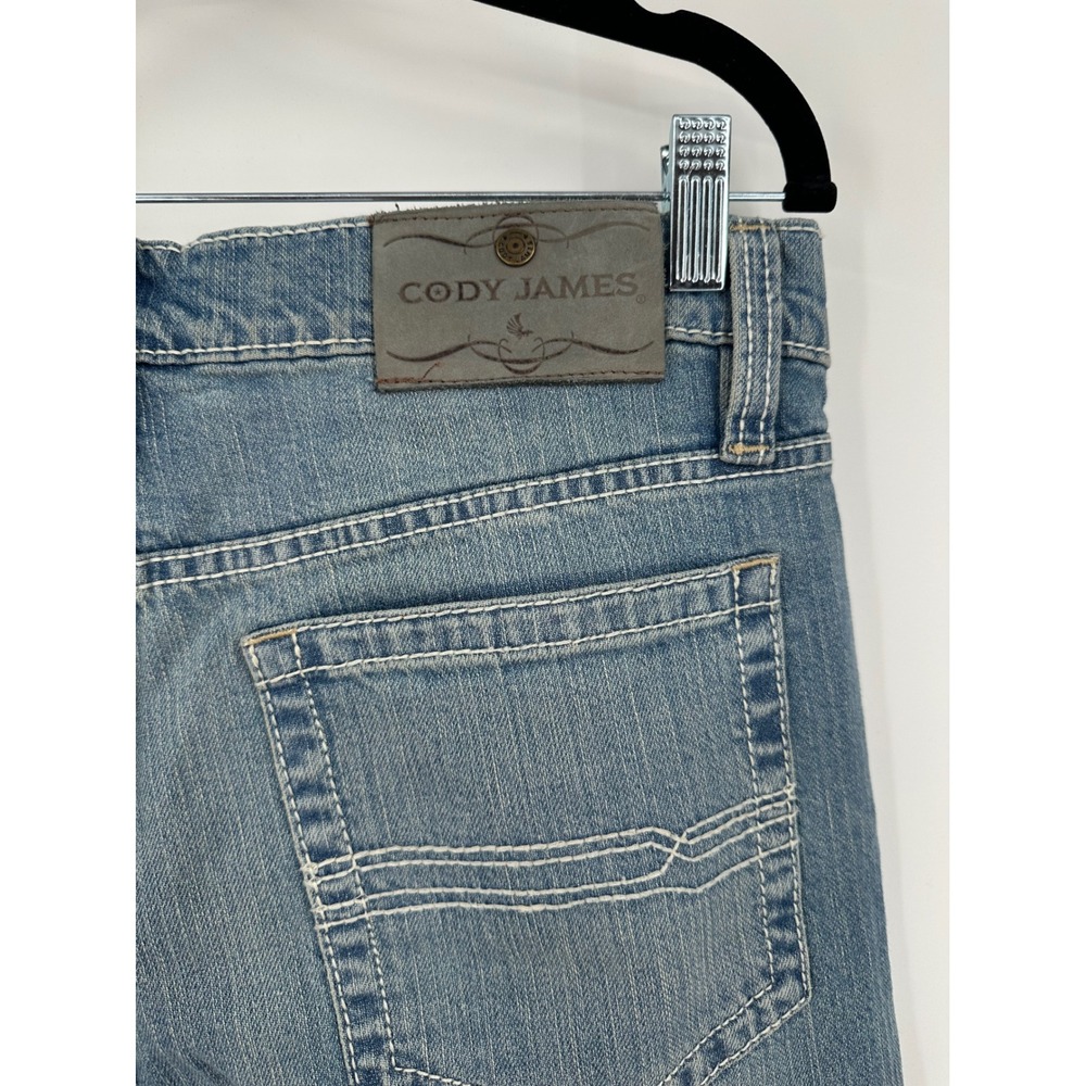 Cody James Mens Medium Wash Straight Leg Stretch Denim Jeans 32x34 RN138823 - Picture 4 of 6